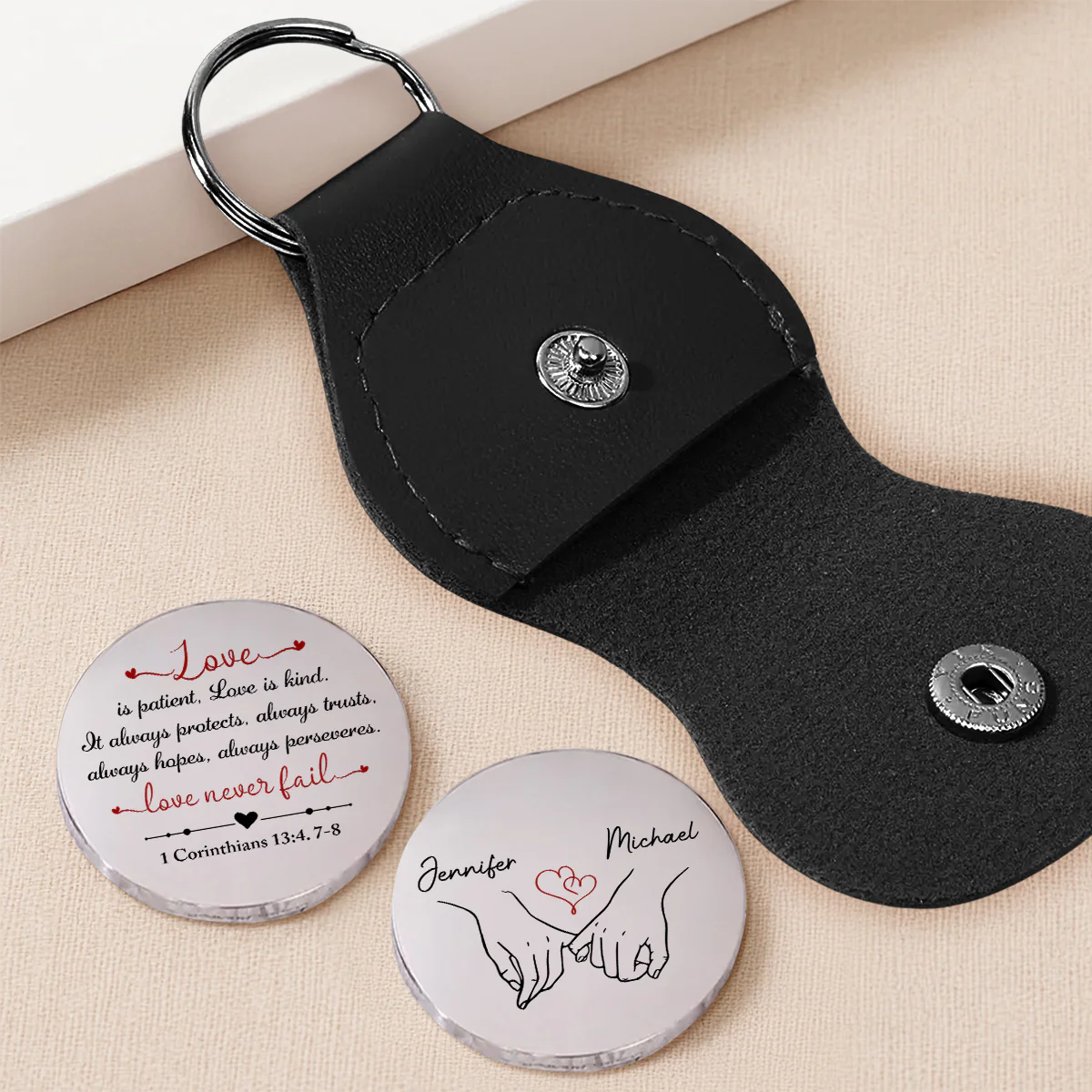 Love Is Patient - Personalized Custom Pocket Hug - Image 2