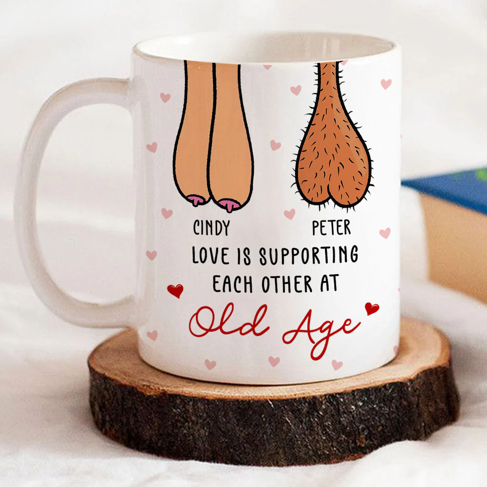 Love Is Supporting - Personalized Custom Coffee Mug - Image 3