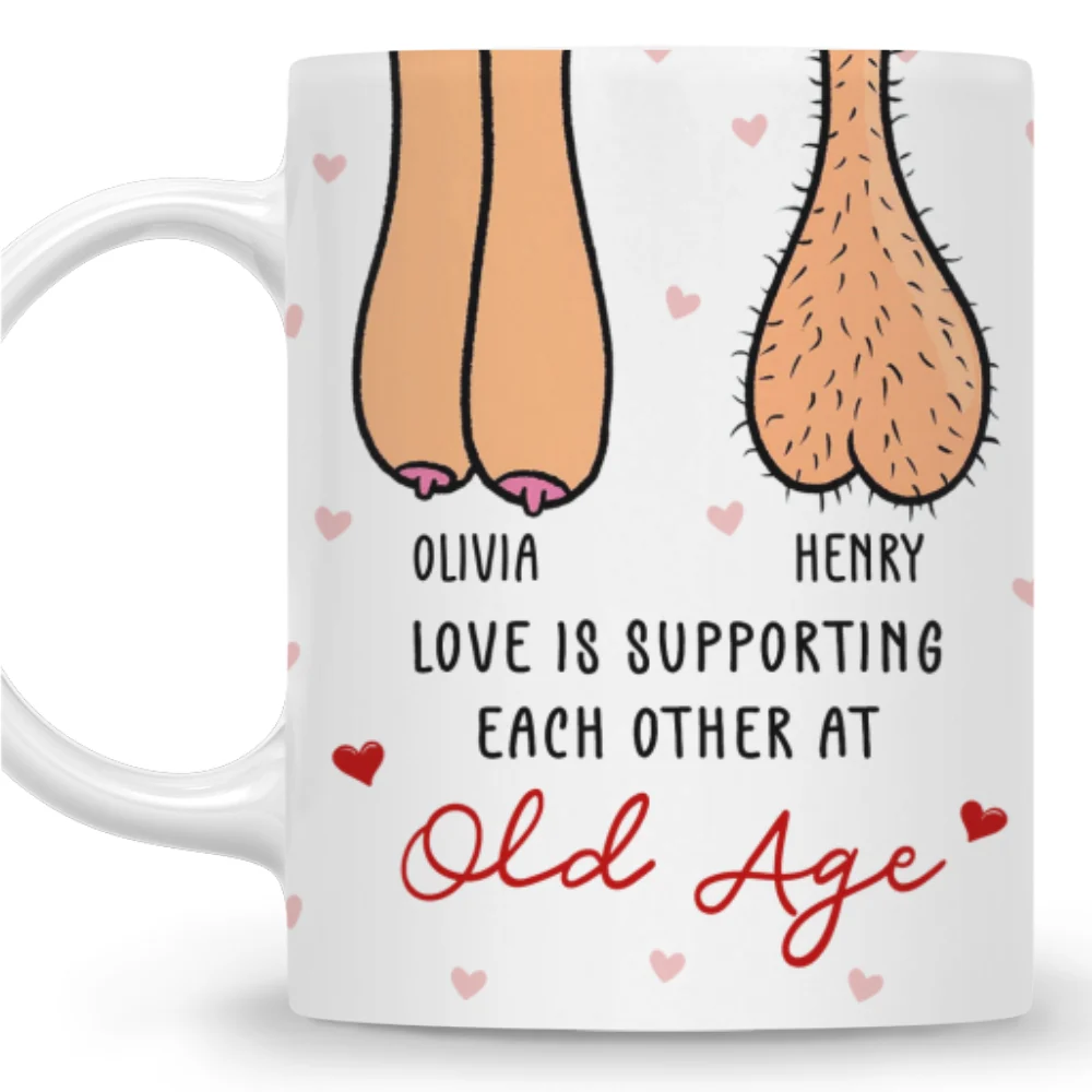 Love Is Supporting - Personalized Custom Coffee Mug - Image 4