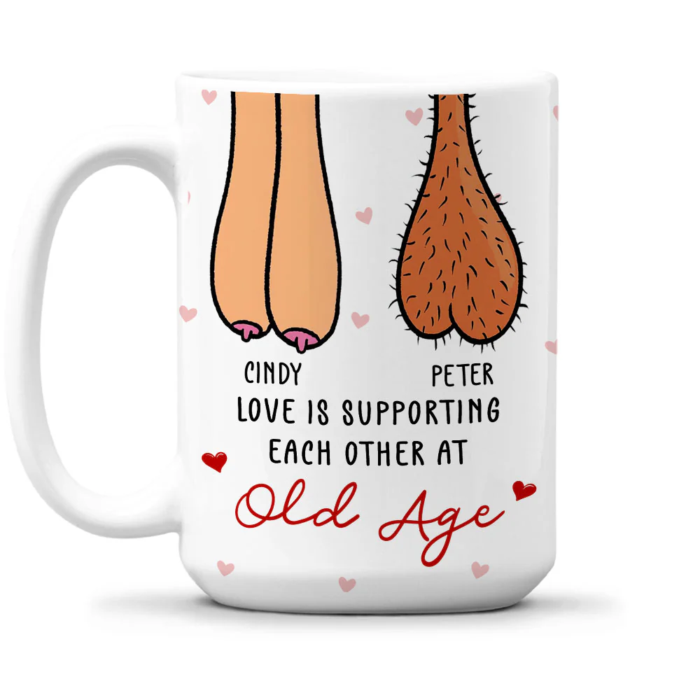 Love Is Supporting - Personalized Custom Coffee Mug - Image 5