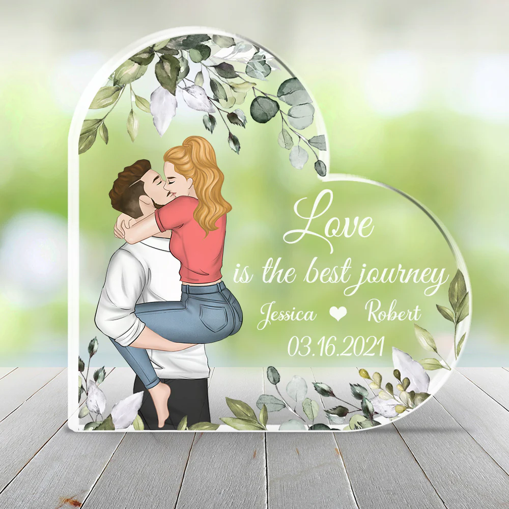 Love Is The Best Journey - Personalized Custom Acrylic Plaque - Image 2