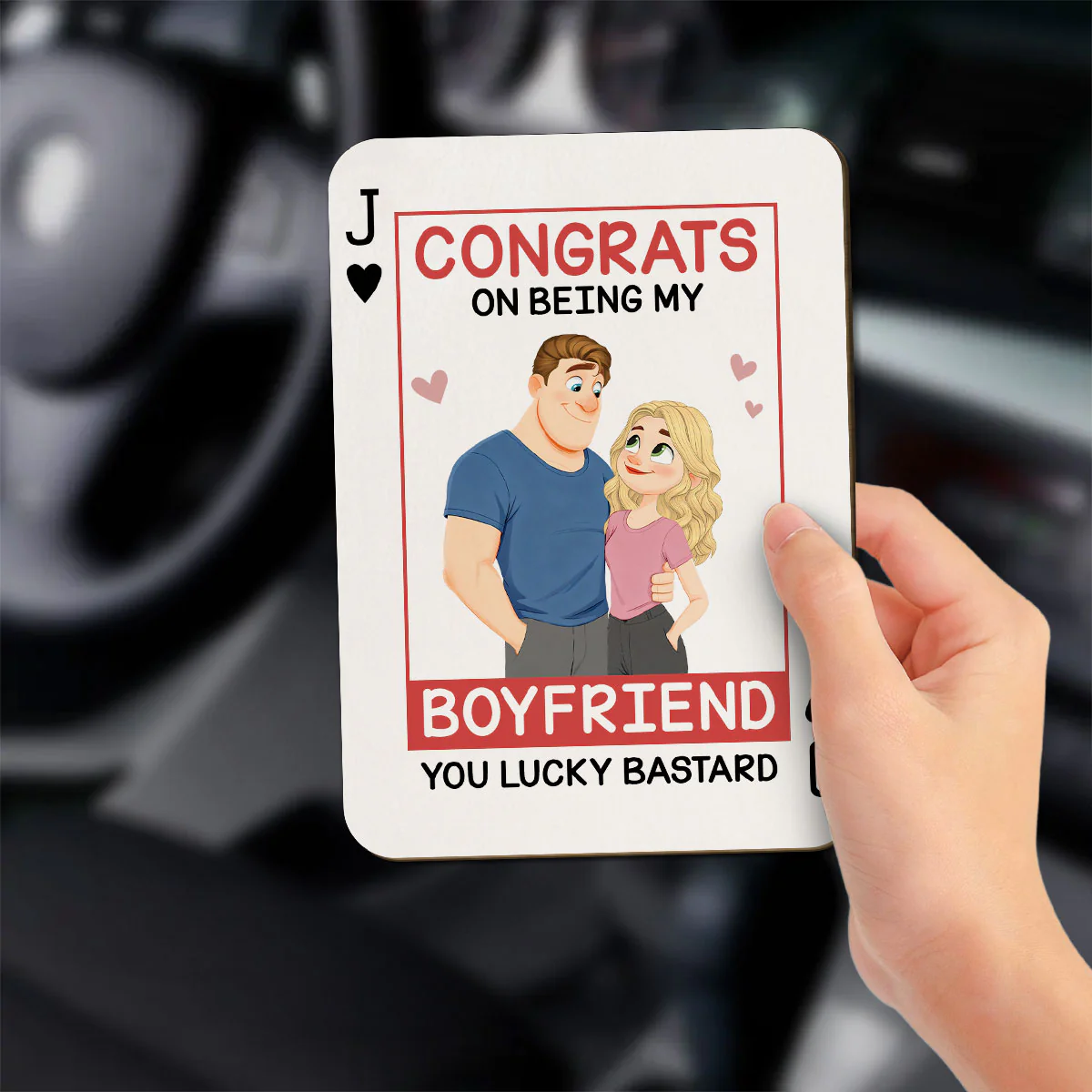 Love Is You 2 - Personalized Custom Car Visor Clip - Image 2