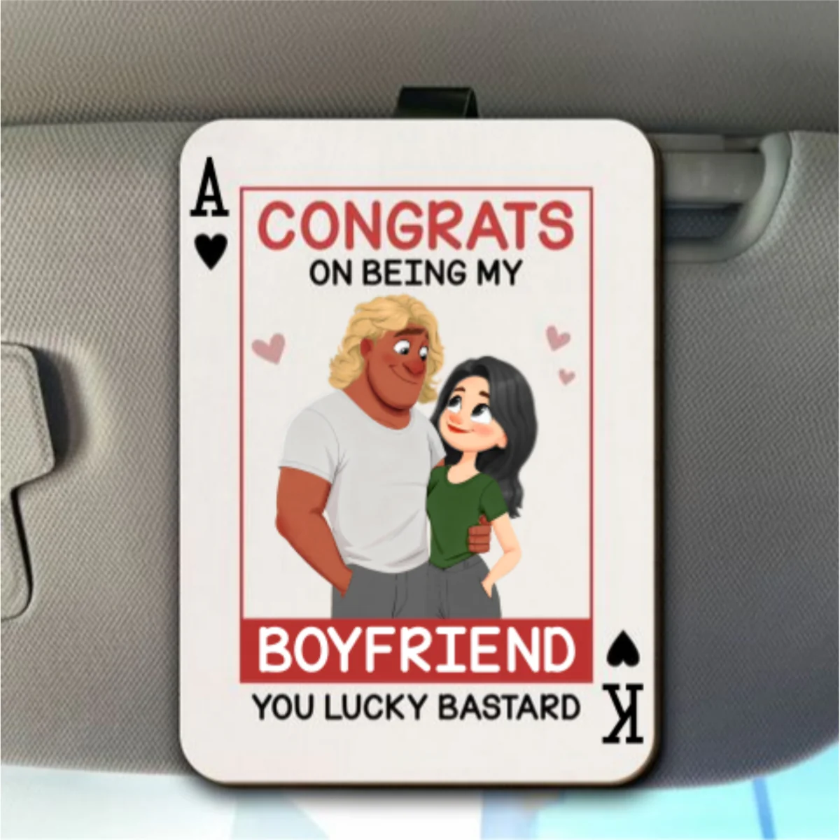 Love Is You 2 - Personalized Custom Car Visor Clip - Image 4
