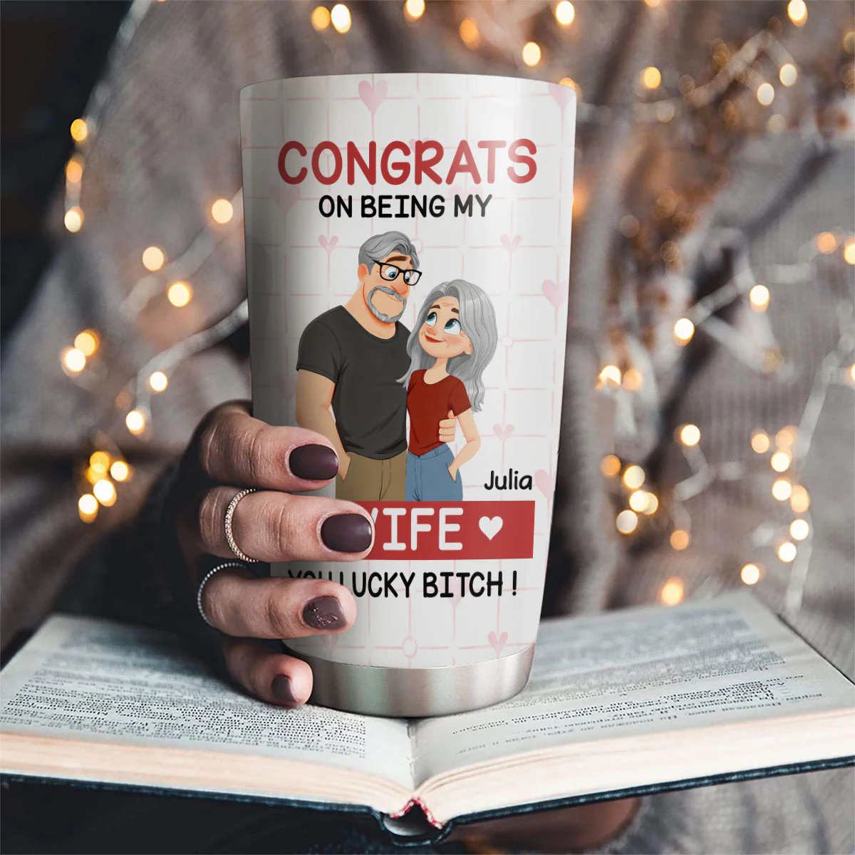 Love Is You 2 - Personalized Custom Tumbler - Image 2