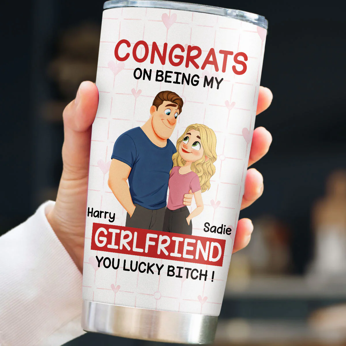 Love Is You 2 - Personalized Custom Tumbler - Image 4