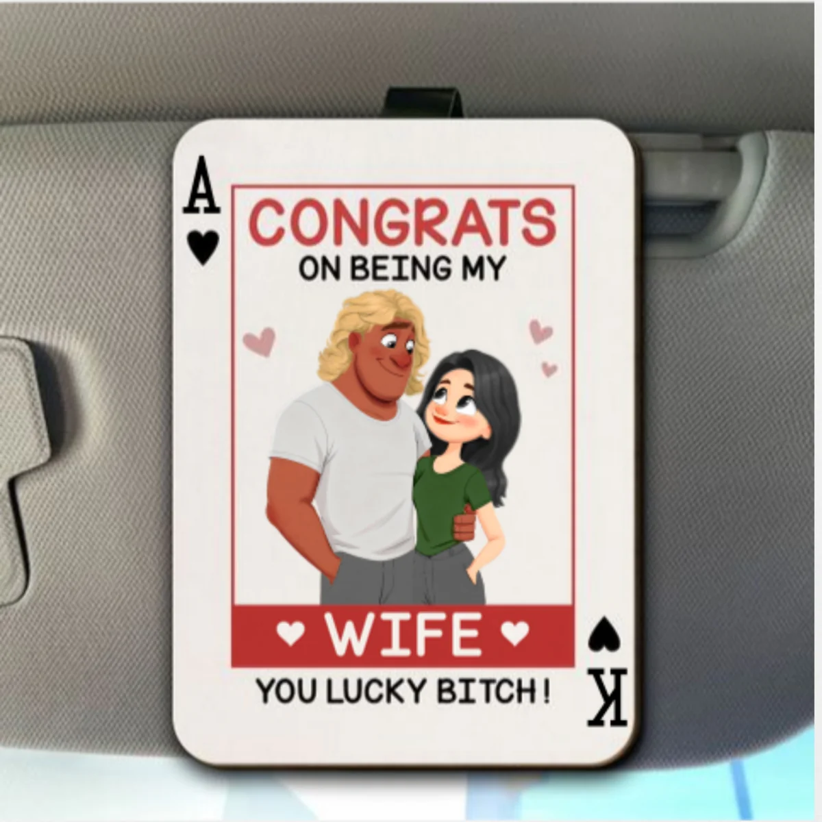 Love Is You - Personalized Custom Car Visor Clip - Image 5