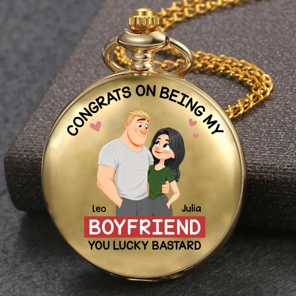 Love Is You - Personalized Custom Print Pocket Watch - Image 7