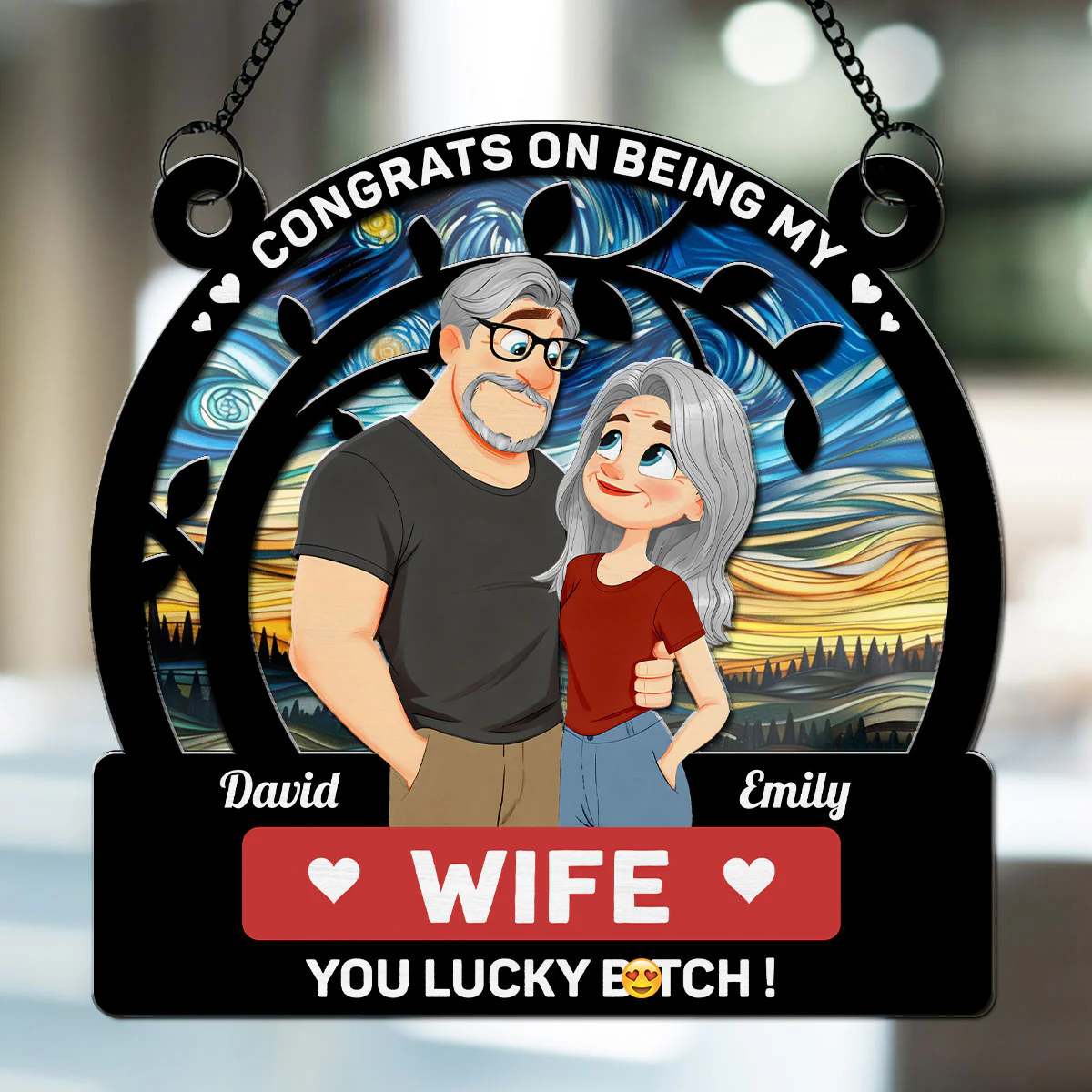 Love Is You - Personalized Custom Suncatcher