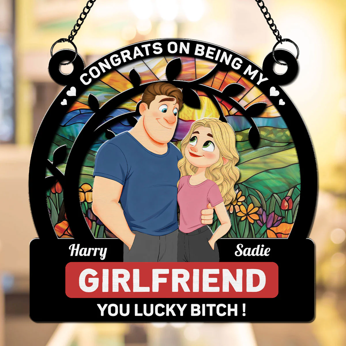 Love Is You - Personalized Custom Suncatcher - Image 4