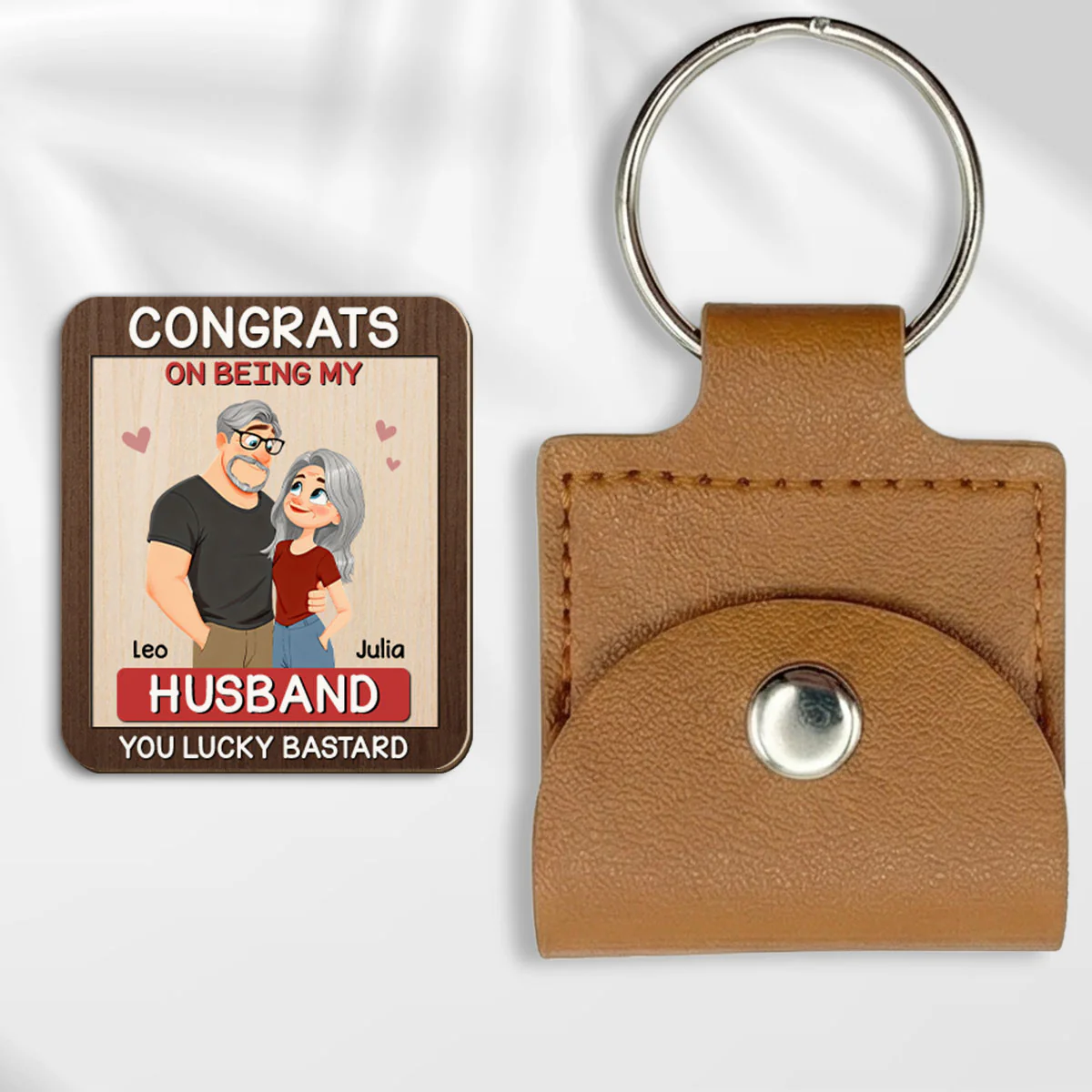 Love Is You - Personalized Custom Wooden Pocket Hug
