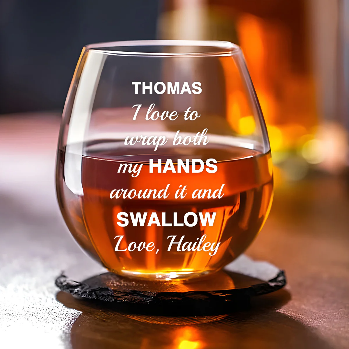 Love It - Personalized Custom Wine Glass - Image 4