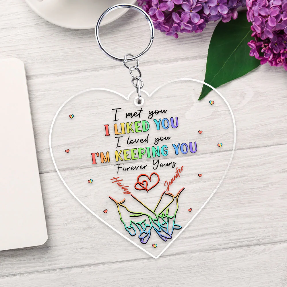 Love Knows No Gender - Personalized Custom Acrylic Keychain - Image 2