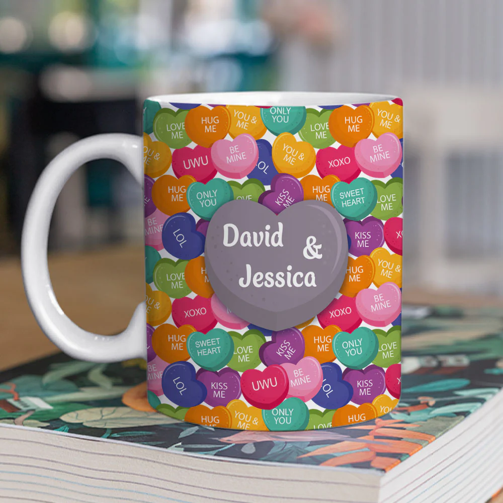 Love Laughter And Candy- Personalized Custom Coffee Mug - Image 2