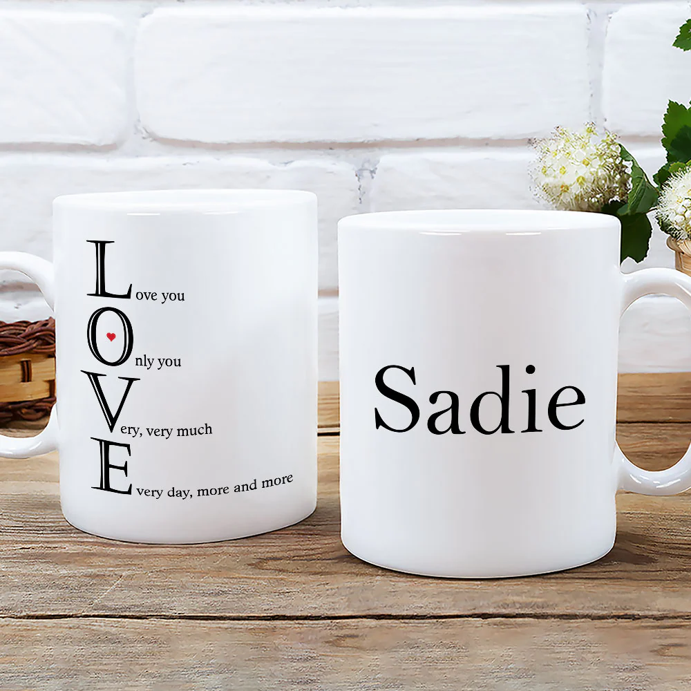Love Meaning - Personalized Custom Coffee Mug - Image 3