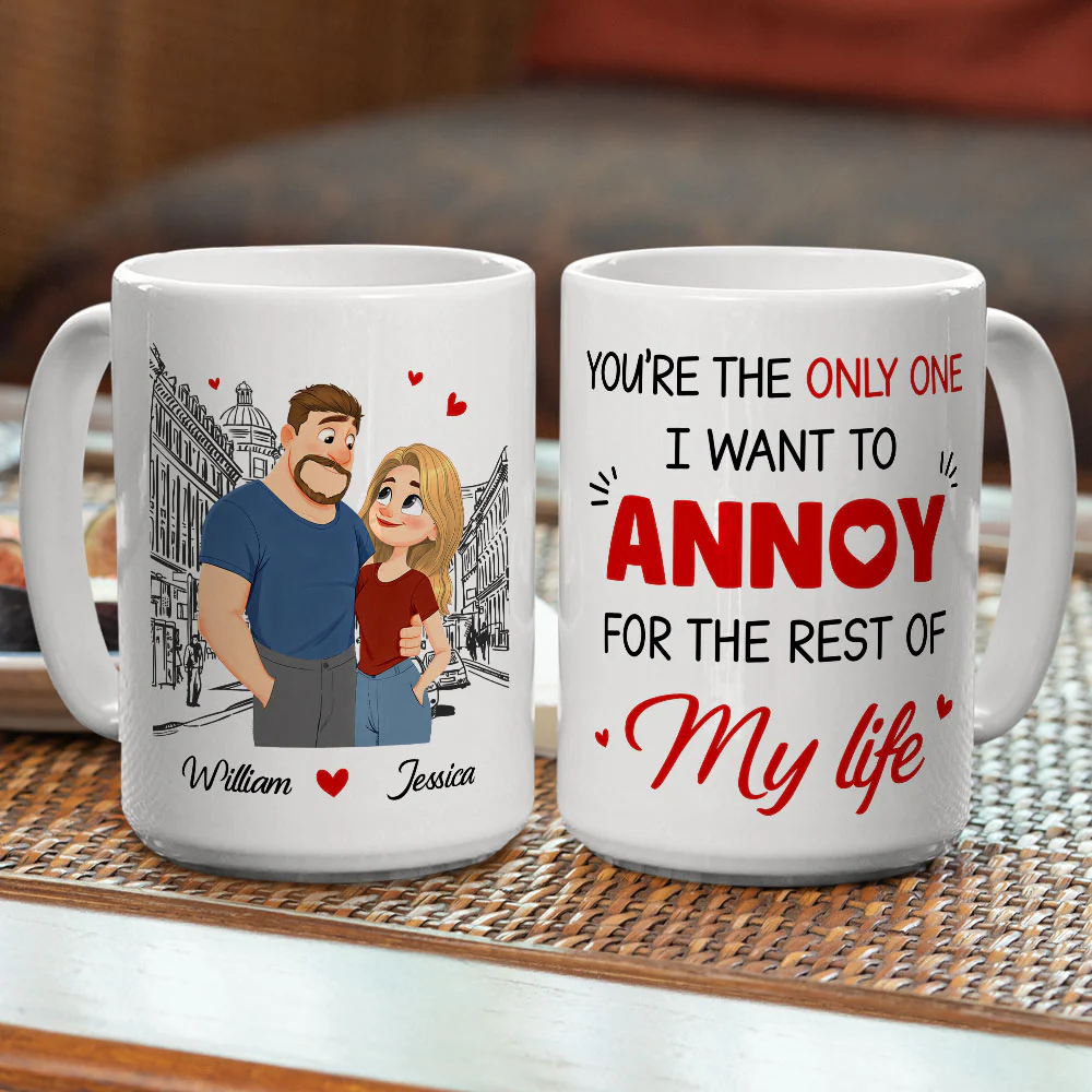 Love Means Annoying You - Personalized Custom Coffee Mug - Image 4