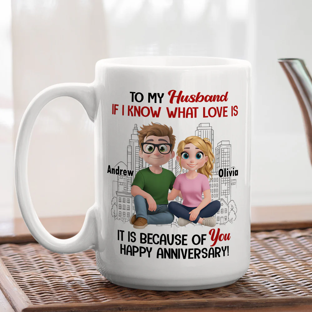 Love Means You And Me - Personalized Custom Coffee Mug - Image 3