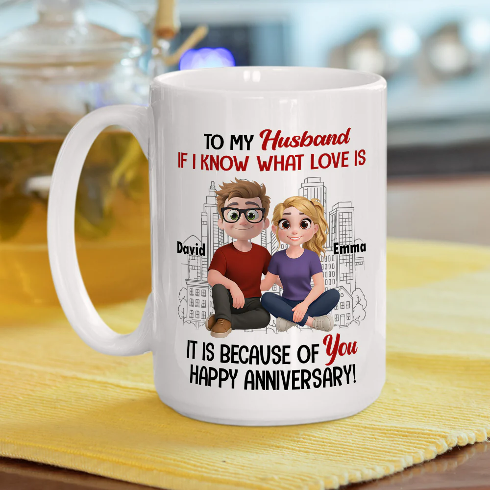 Love Means You And Me - Personalized Custom Coffee Mug - Image 7