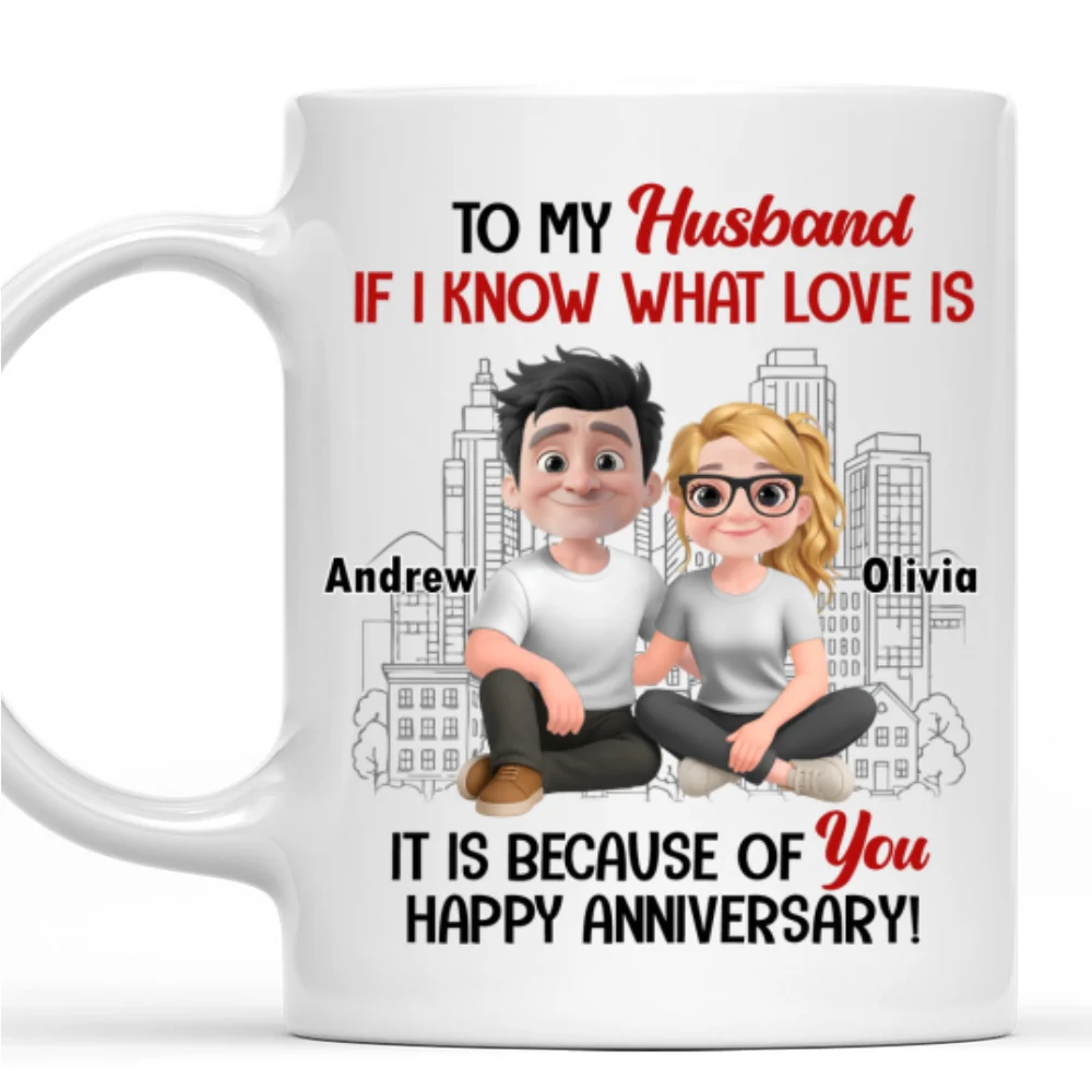 Love Means You And Me - Personalized Custom Coffee Mug - Image 9