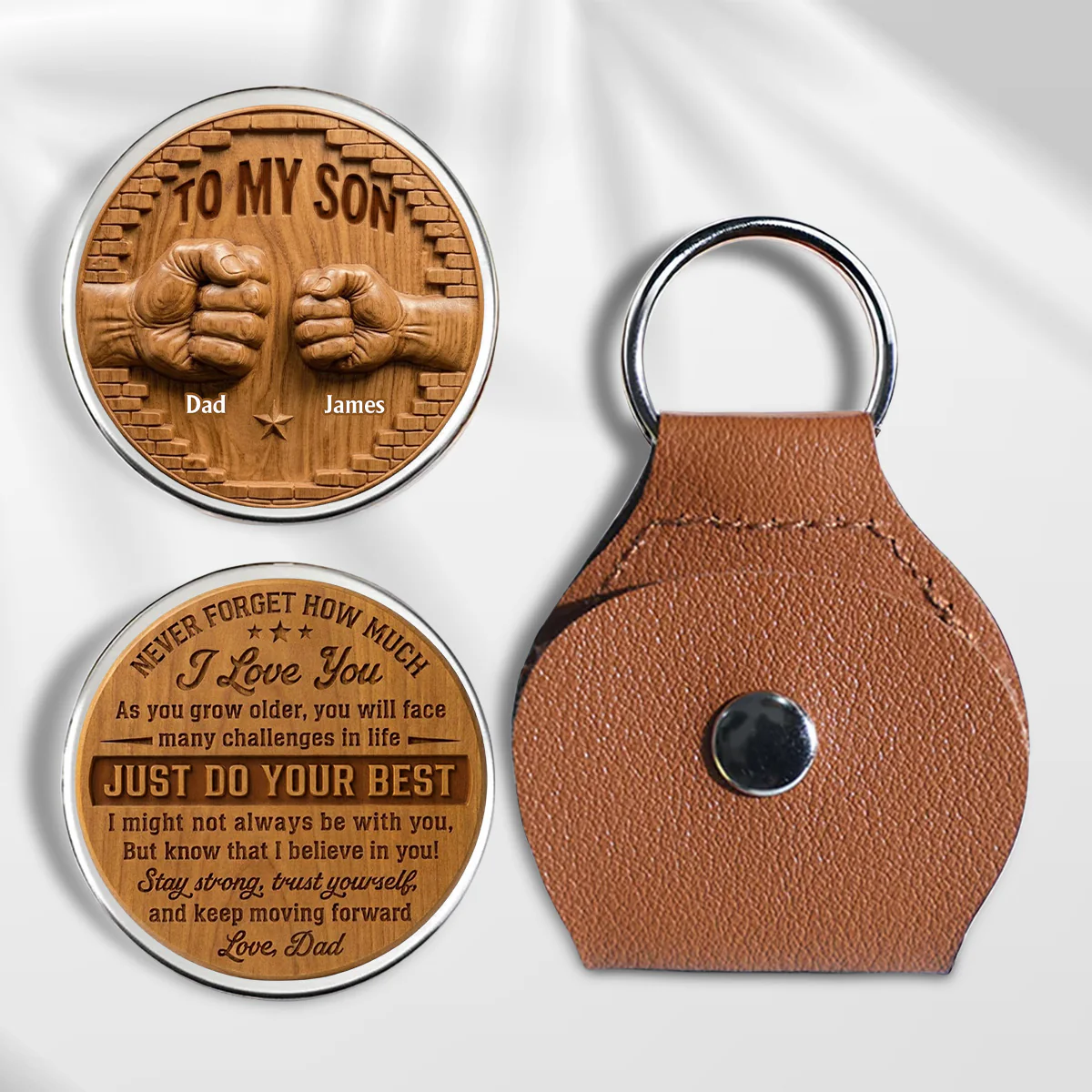 Love Message For Son - Personalized Custom Pocket Hug