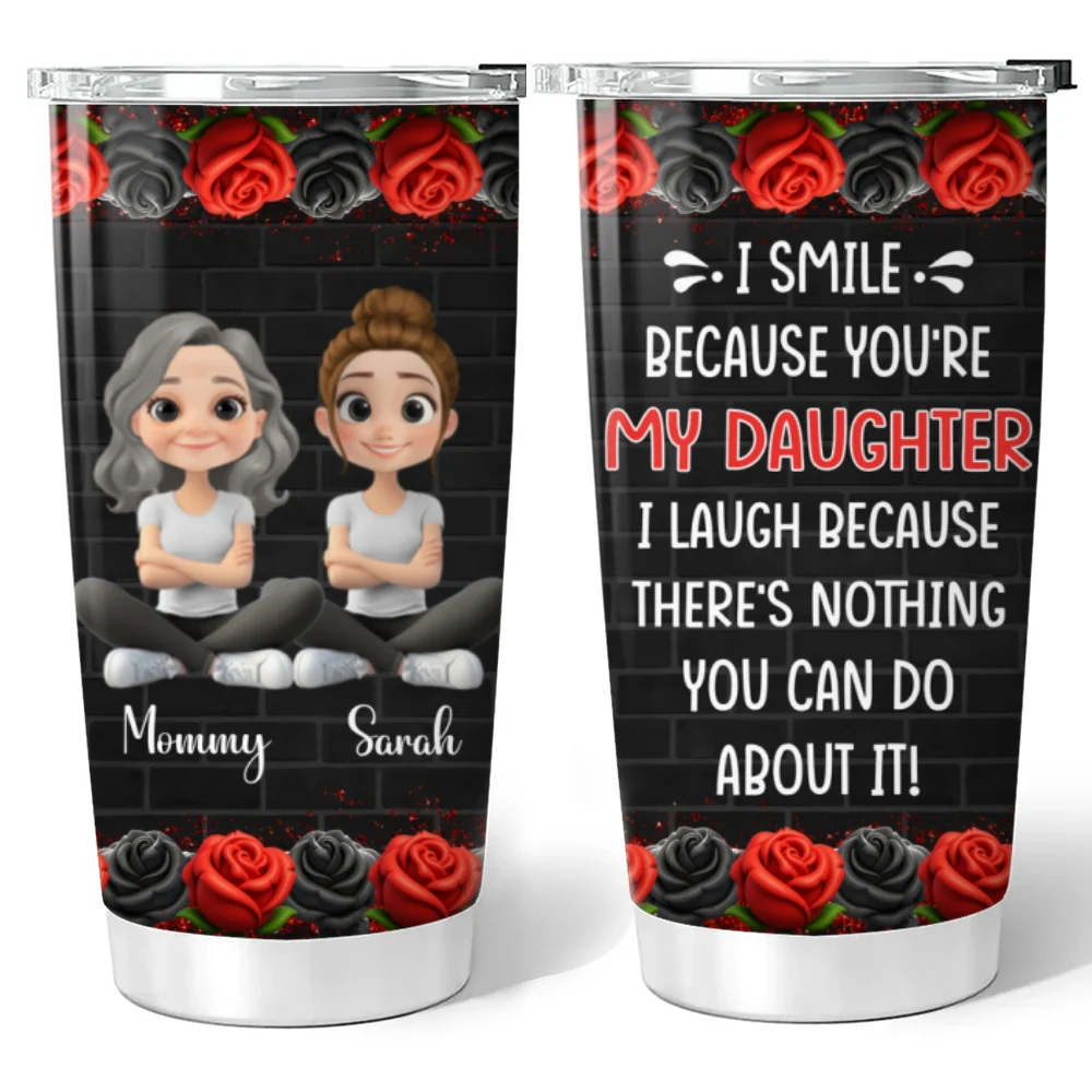 Love Mom And Daughter Never End - Personalized Custom Tumbler - Image 6