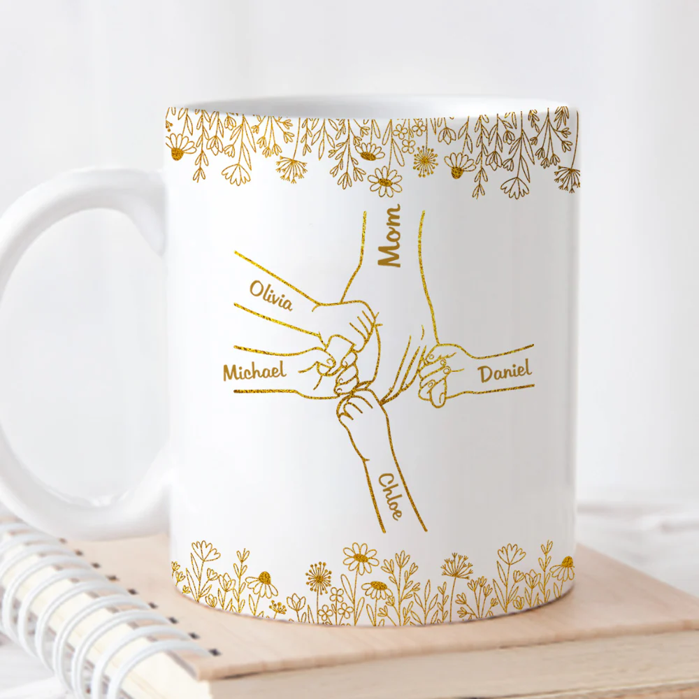 Love Mom Grandma - Personalized Custom Coffee Mug - Image 2