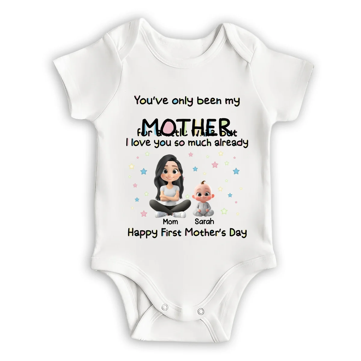 Love Mom So Much - Personalized Custom Baby Onesie - Image 11