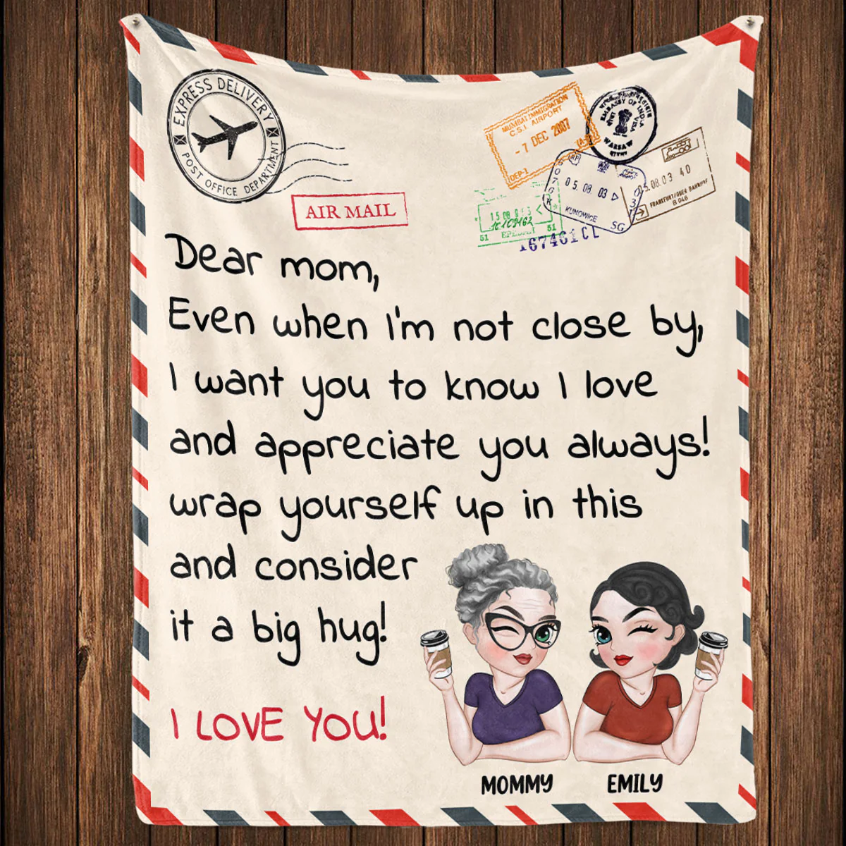 Love Mom So Much - Personalized Custom Fleece Blanket - Image 4