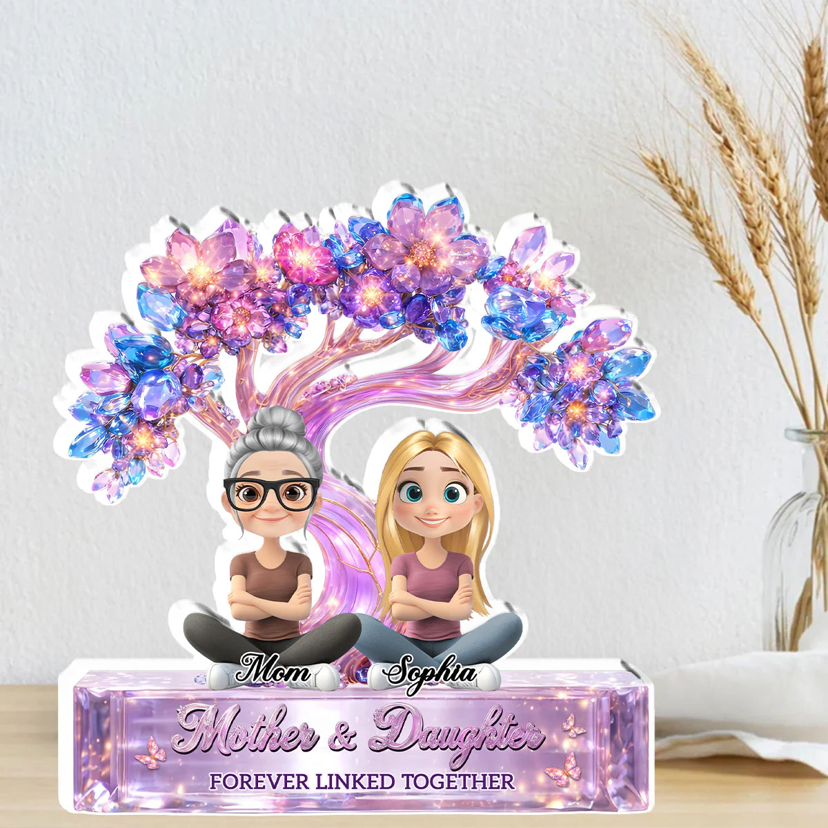 Love Mommy Forever - Personalized Custom Acrylic Plaque - Image 2