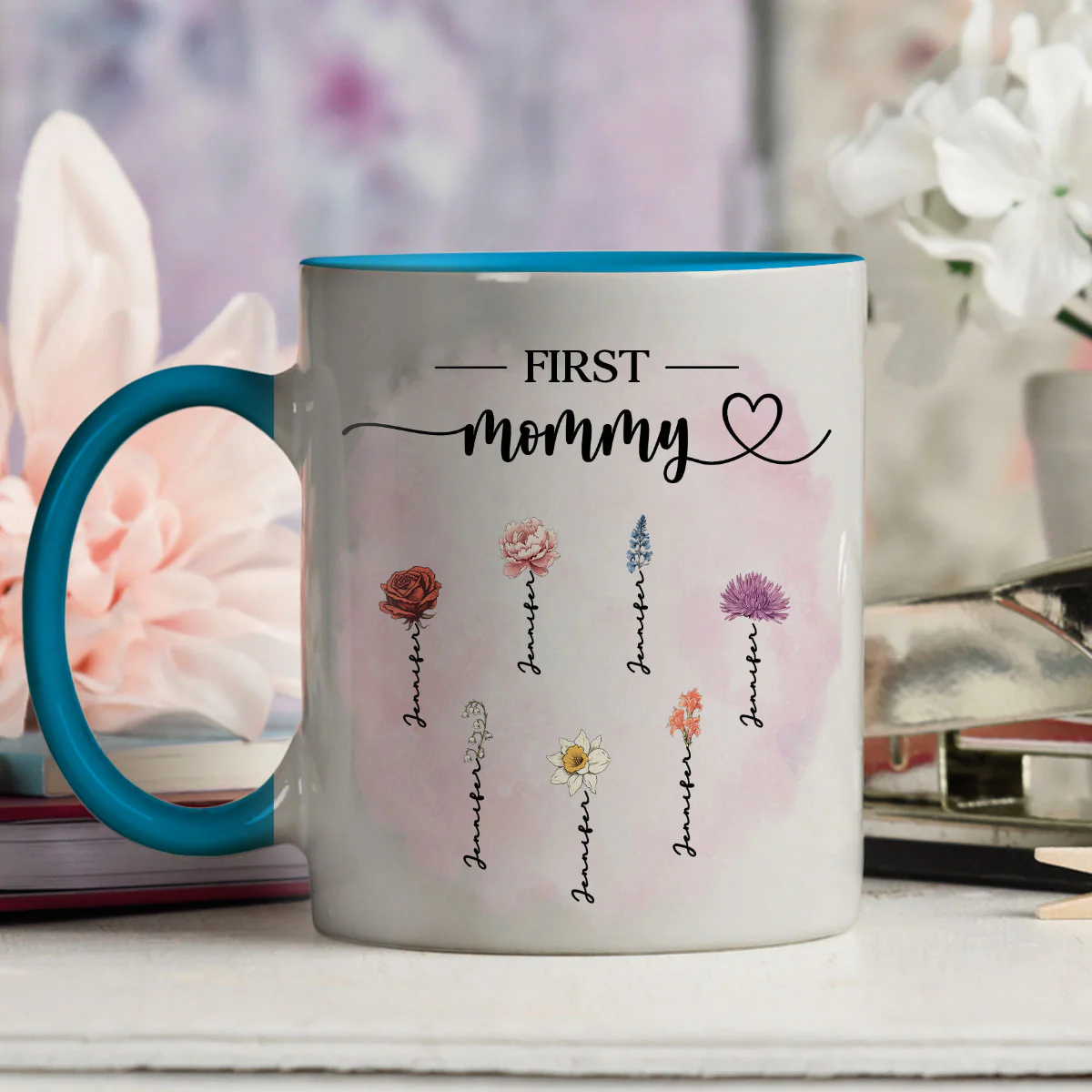 Love Mommy - Personalized Custom Accent Mug - Image 5