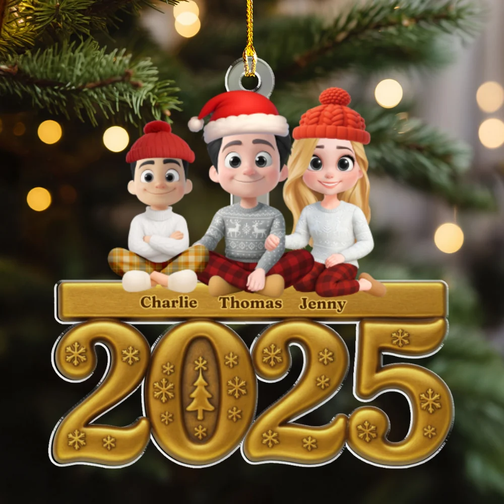 Love My Family So Much - Personalized Custom Acrylic Ornament - Image 6