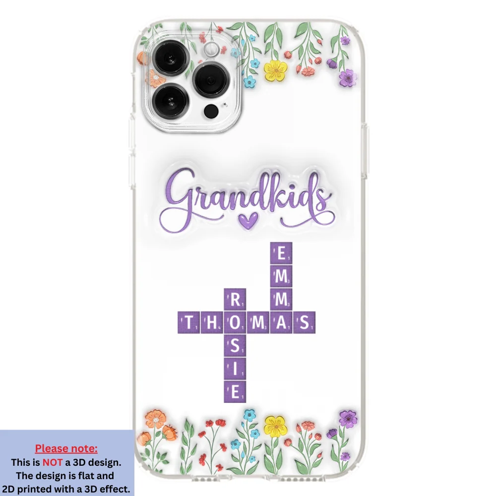 Love My Grandkids Crossword - Personalized Custom 3D Inflated Effect Phone Case - Image 12