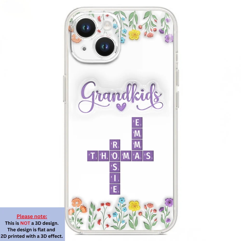 Love My Grandkids Crossword - Personalized Custom 3D Inflated Effect Phone Case - Image 16