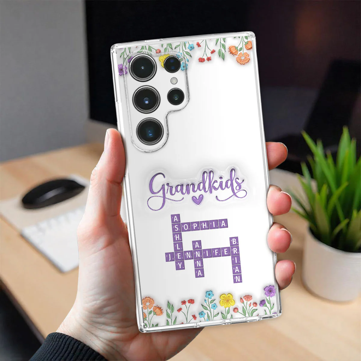 Love My Grandkids Crossword - Personalized Custom 3D Inflated Effect Phone Case - Image 2