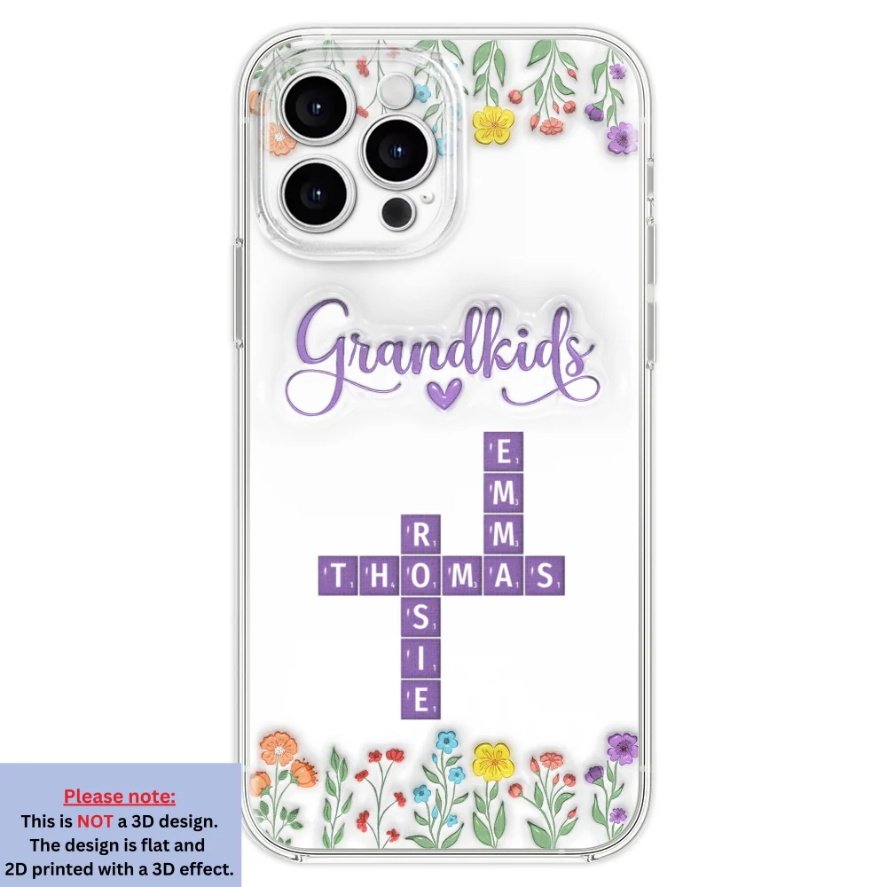Love My Grandkids Crossword - Personalized Custom 3D Inflated Effect Phone Case - Image 21