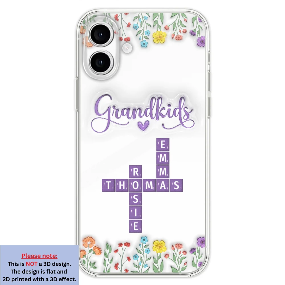 Love My Grandkids Crossword - Personalized Custom 3D Inflated Effect Phone Case - Image 27