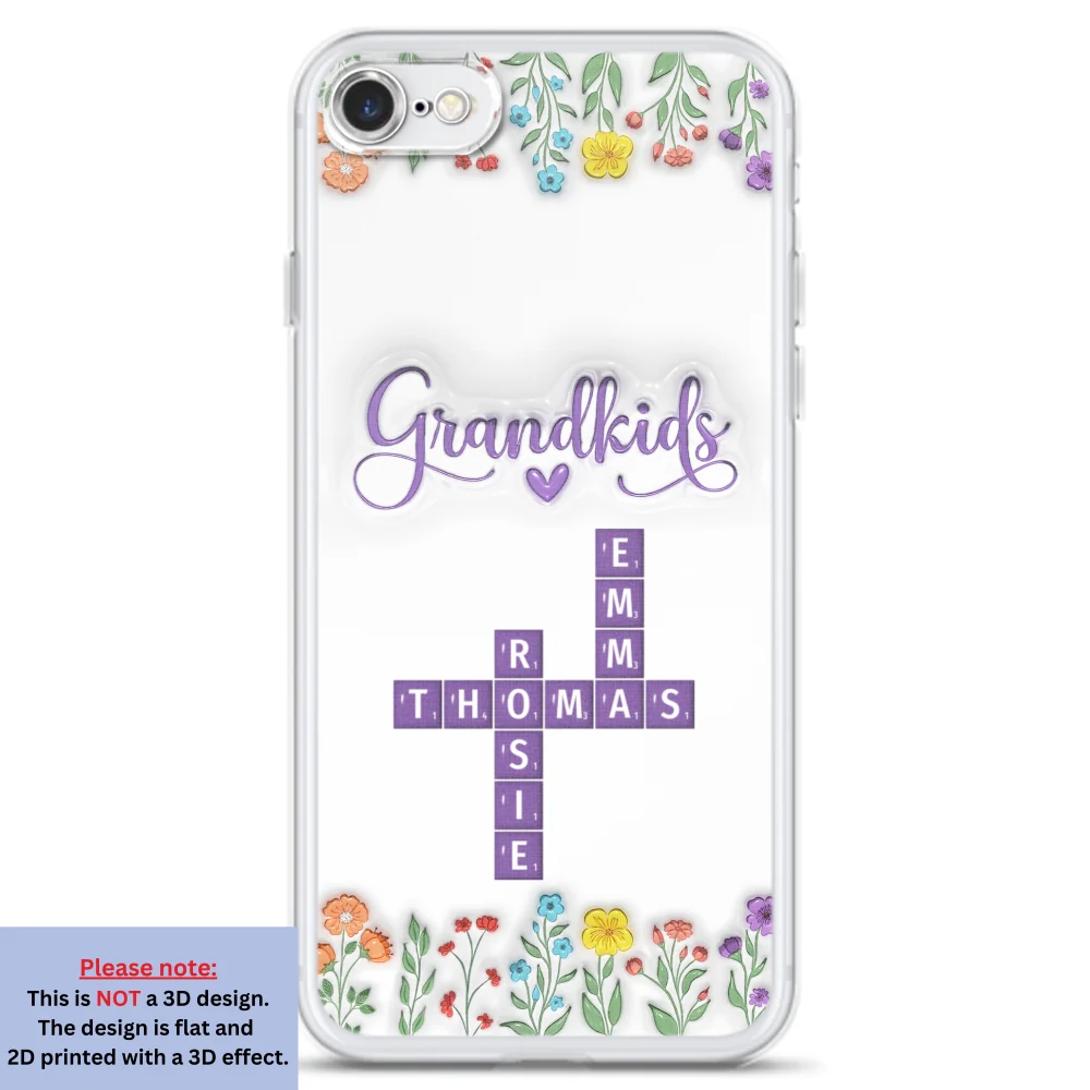 Love My Grandkids Crossword - Personalized Custom 3D Inflated Effect Phone Case - Image 5