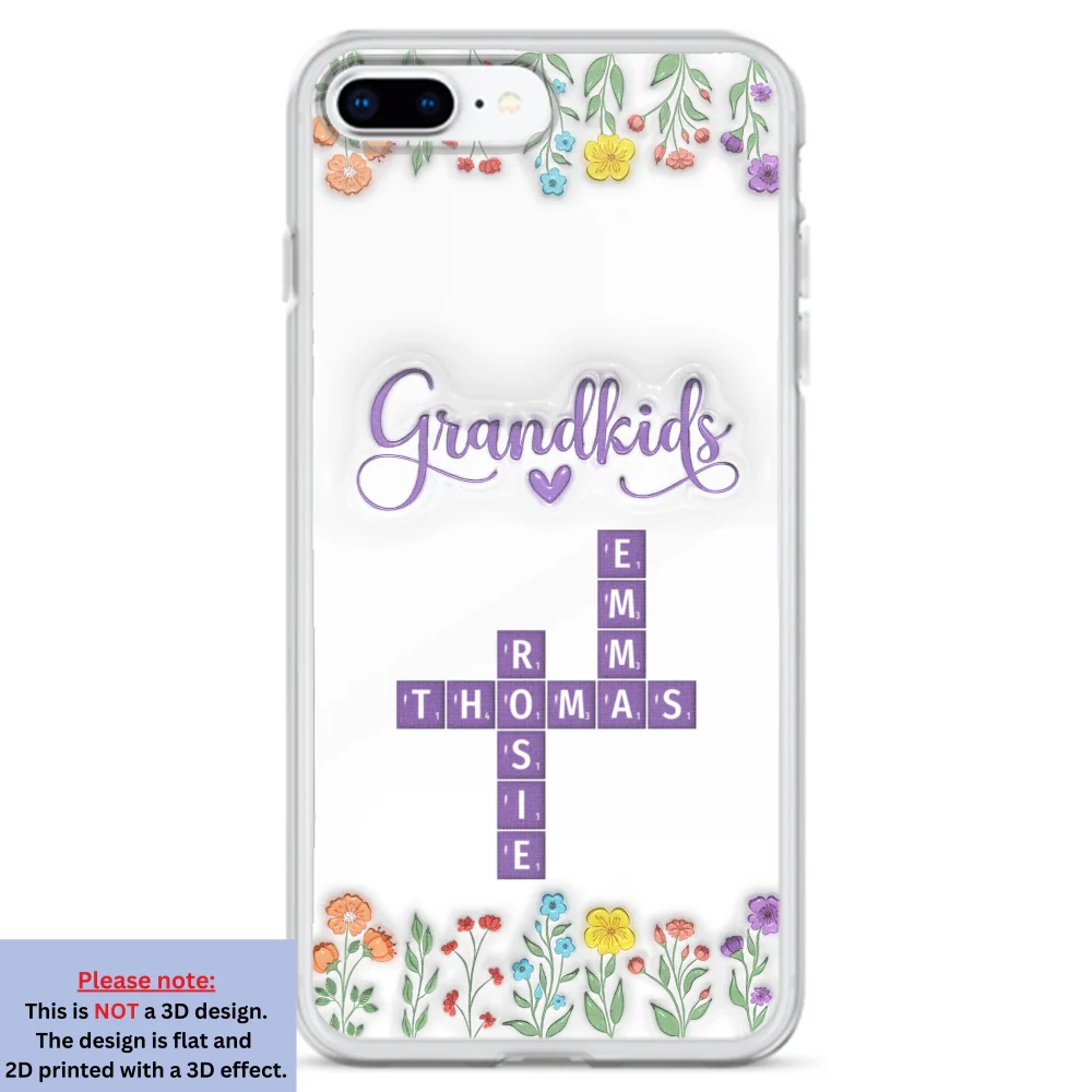 Love My Grandkids Crossword - Personalized Custom 3D Inflated Effect Phone Case - Image 6