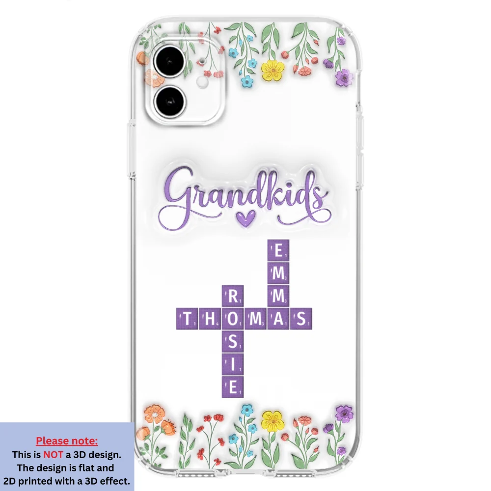 Love My Grandkids Crossword - Personalized Custom 3D Inflated Effect Phone Case - Image 7