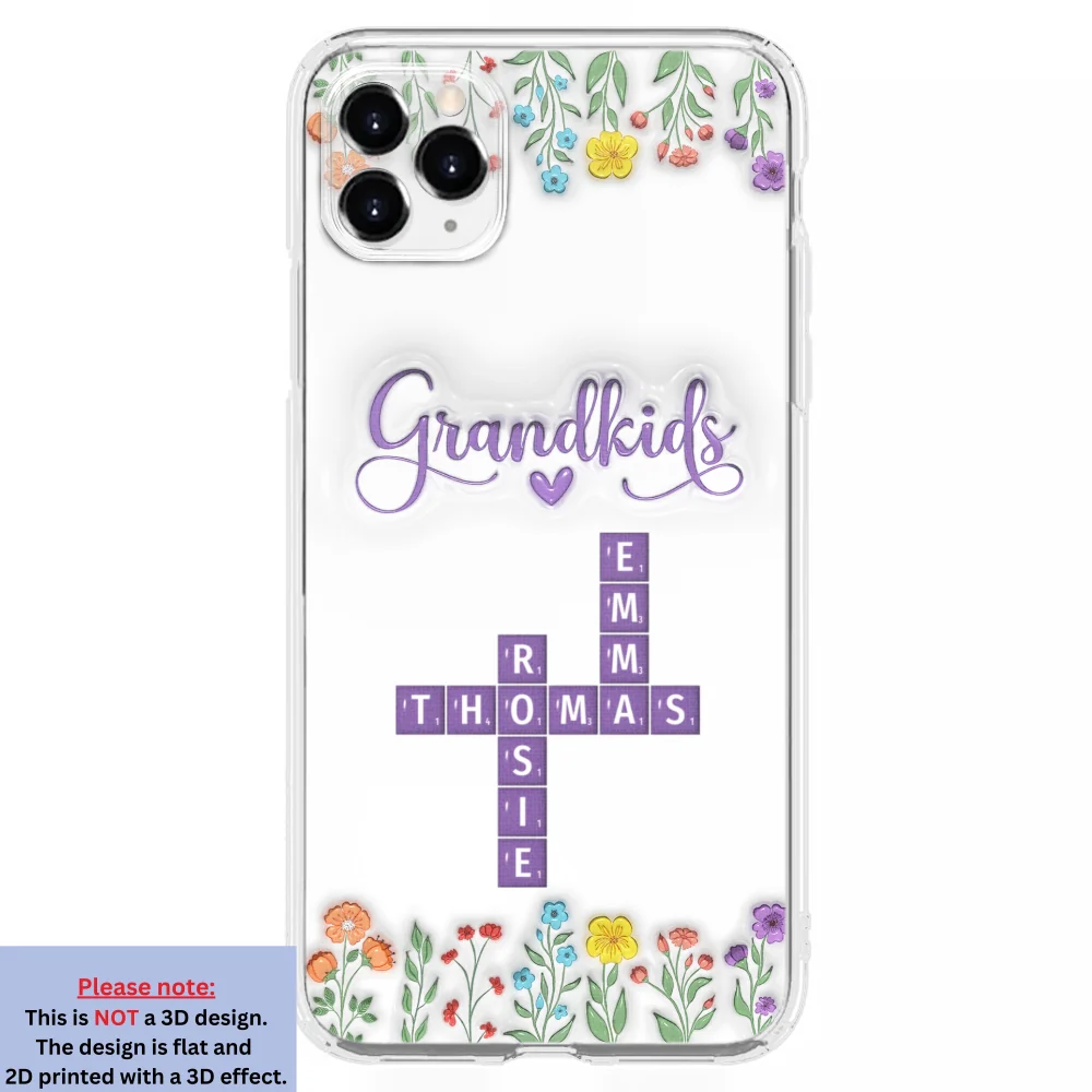 Love My Grandkids Crossword - Personalized Custom 3D Inflated Effect Phone Case - Image 8