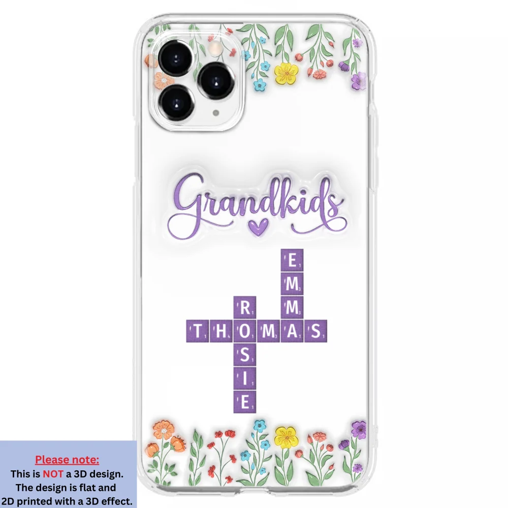 Love My Grandkids Crossword - Personalized Custom 3D Inflated Effect Phone Case - Image 9