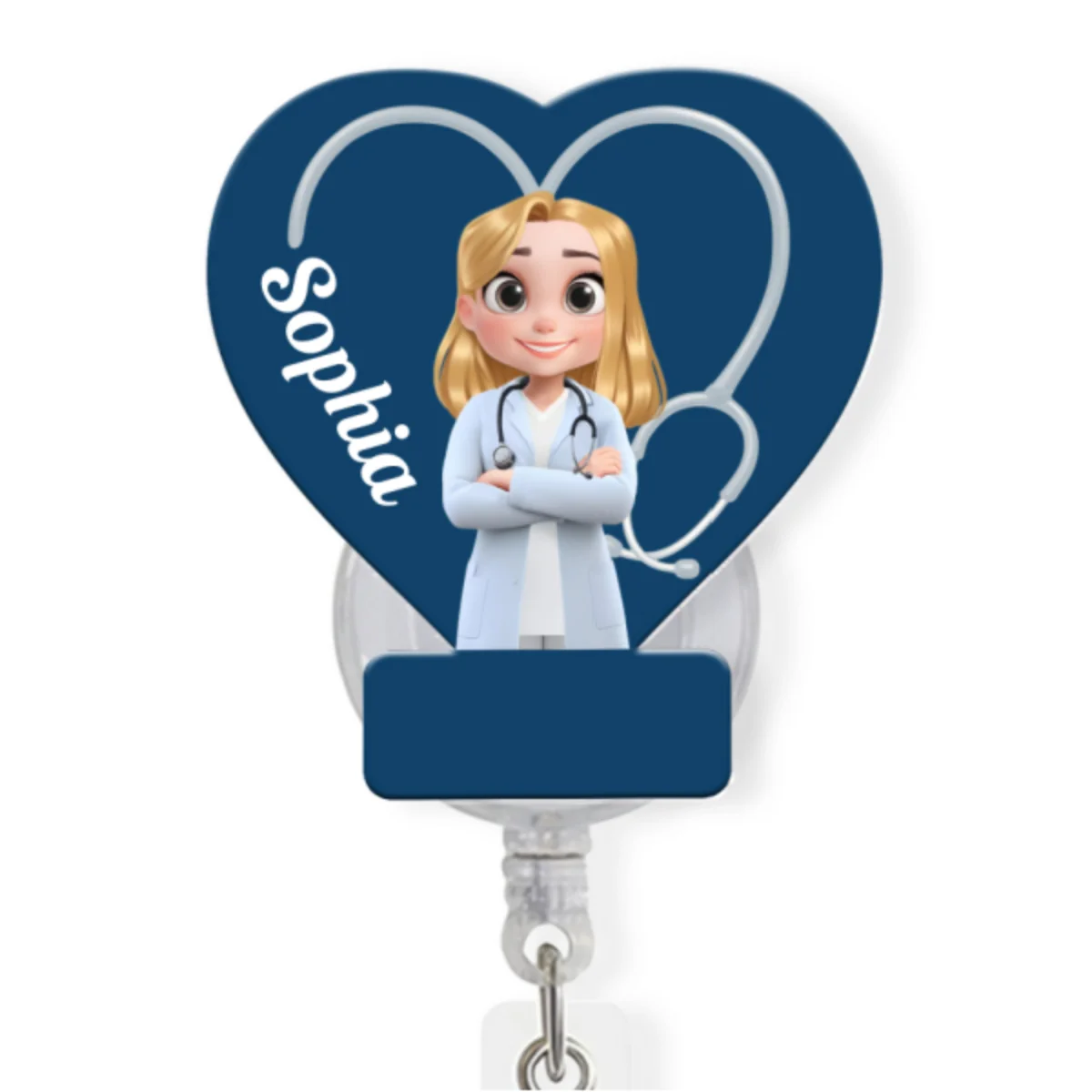Love Nurse Life - Personalized Custom Acrylic Badge Reel - Image 8