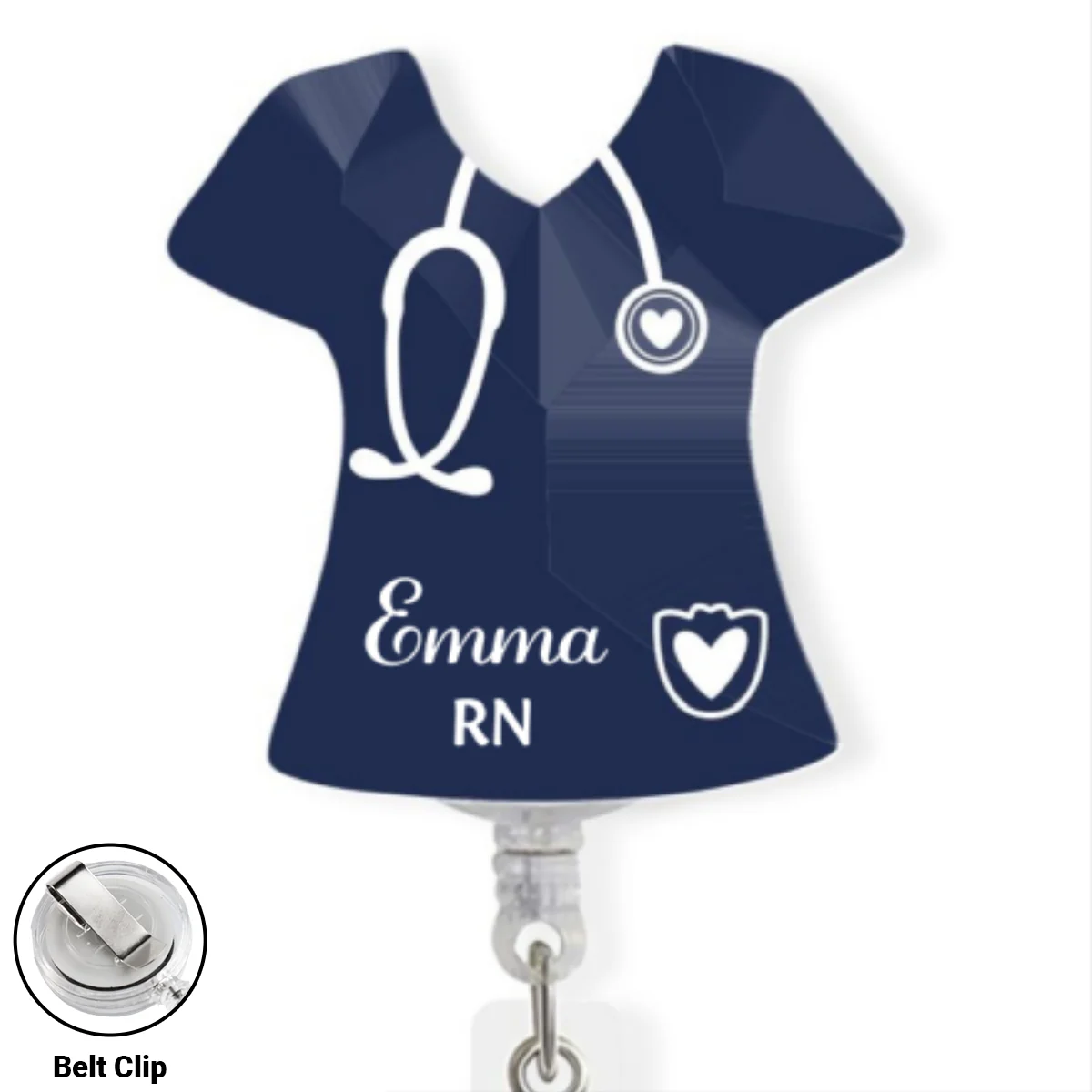 Love Nurse Life - Personalized Custom Acrylic Badge Reel - Image 8