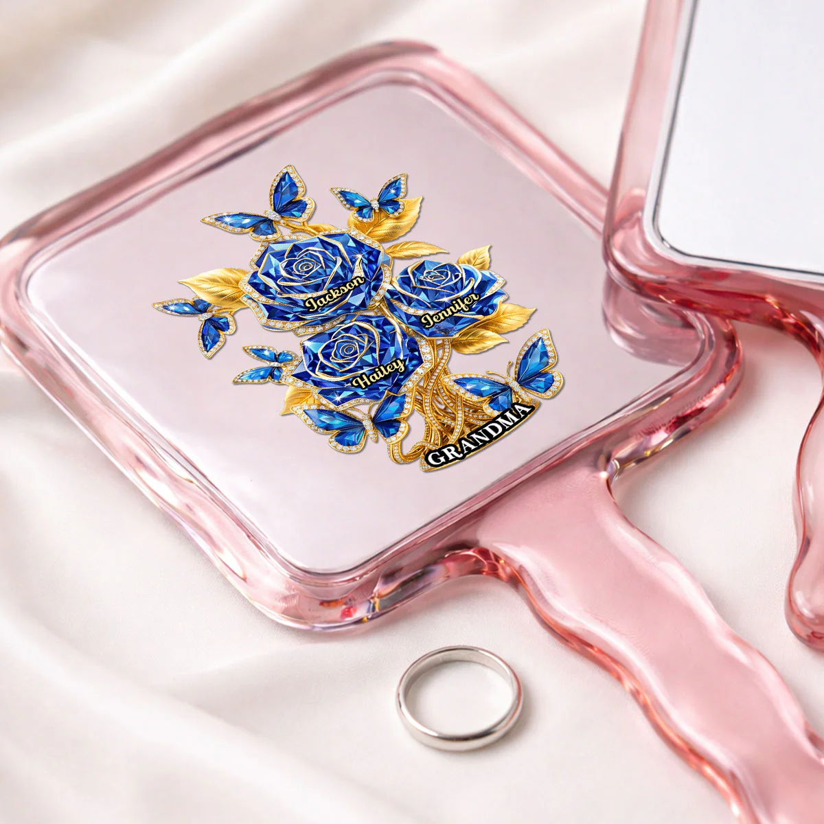 Love Rooted In Motherhood - Personalized Custom Handheld Mirror - Image 2