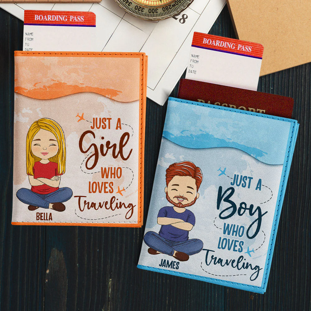 Love Traveling - Personalized Custom Passport Cover - Image 2
