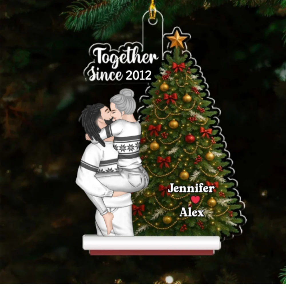 Love Under The Christmas - Personalized Custom Acrylic Ornament - Image 6