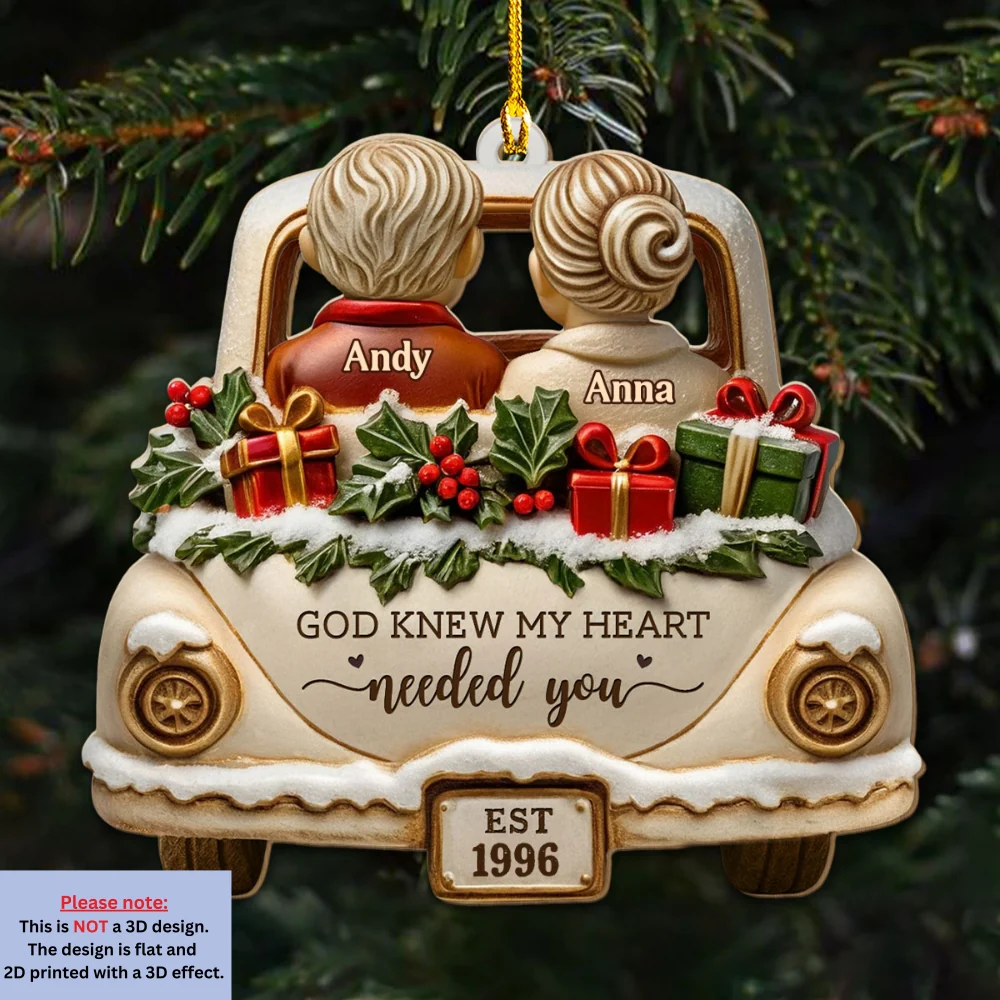 Love Was My True Direction - Personalized Custom 3D Effect Wood Ornament - Image 5