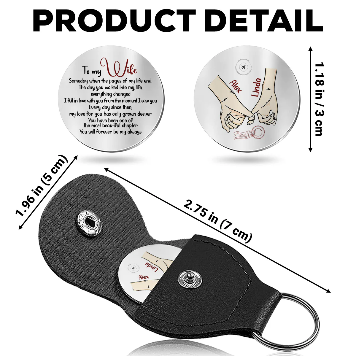 Love Without End - Personalized Custom Pocket Hug - Image 5