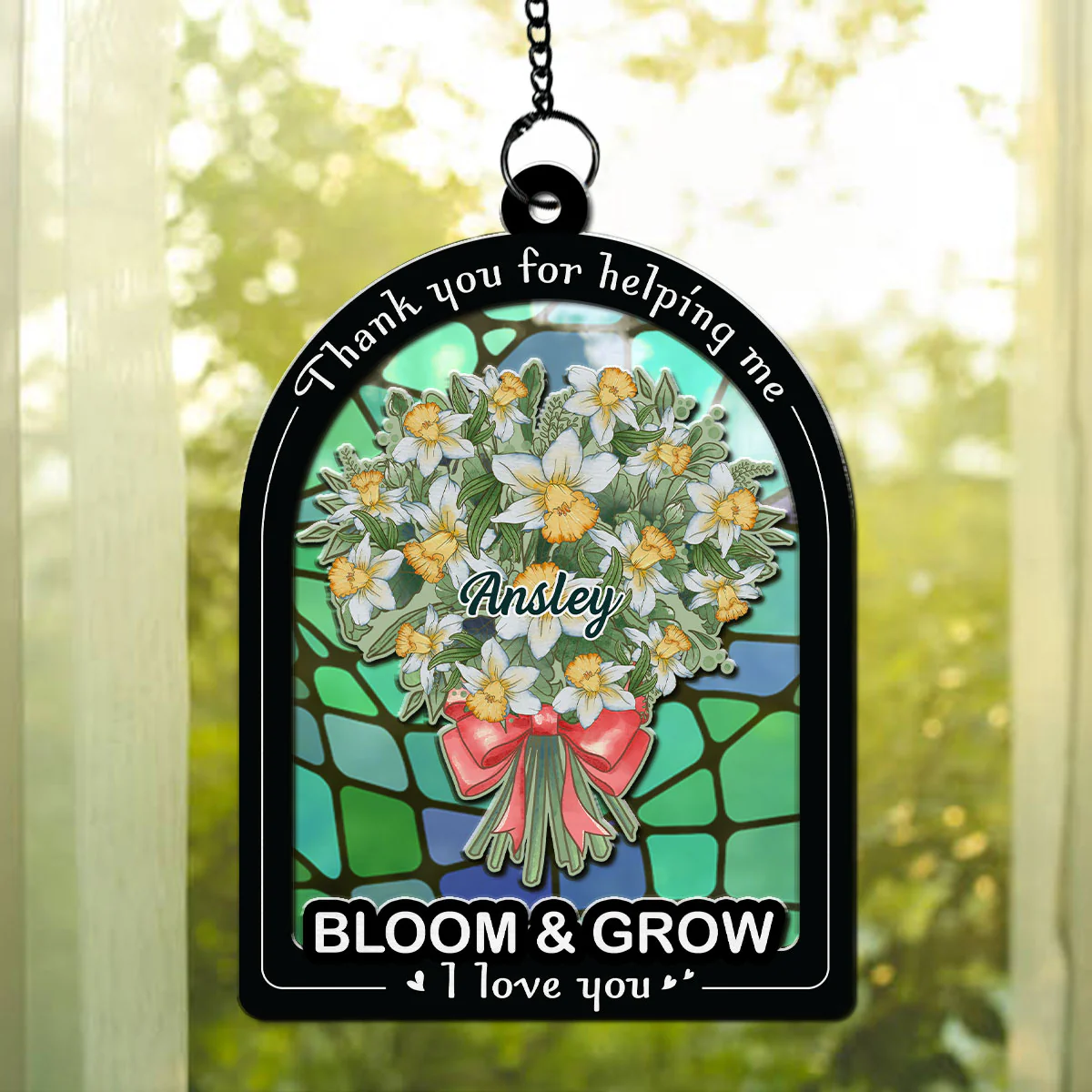 Love You A Bunch - Personalized Custom Suncatcher - Image 2