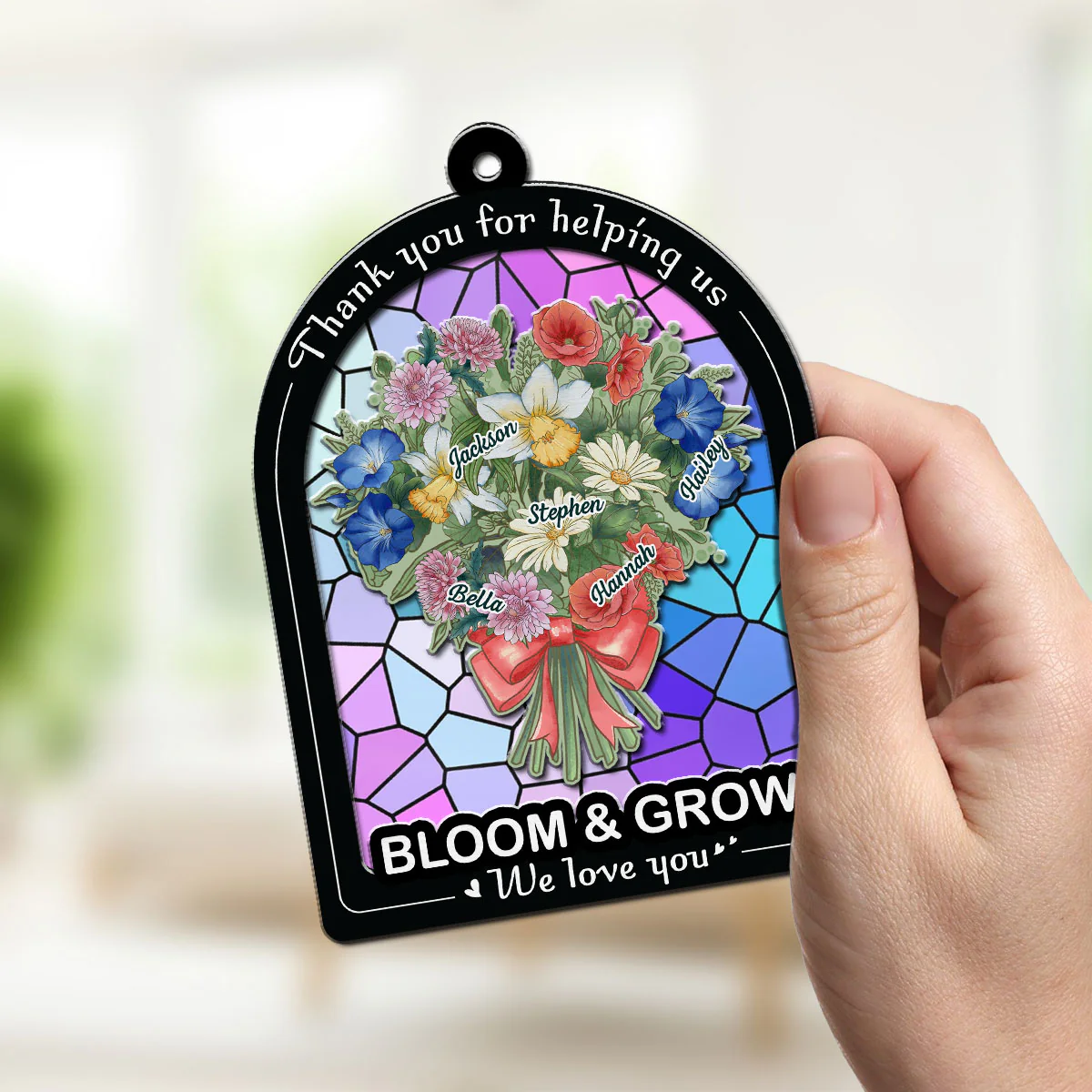 Love You A Bunch - Personalized Custom Suncatcher - Image 3