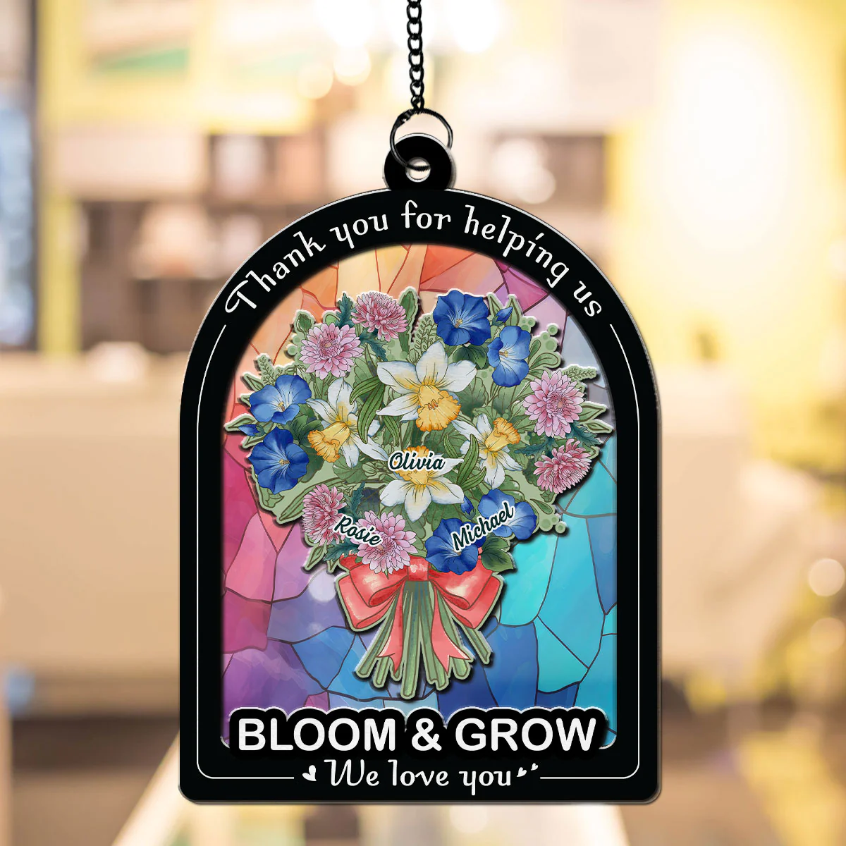 Love You A Bunch - Personalized Custom Suncatcher - Image 4